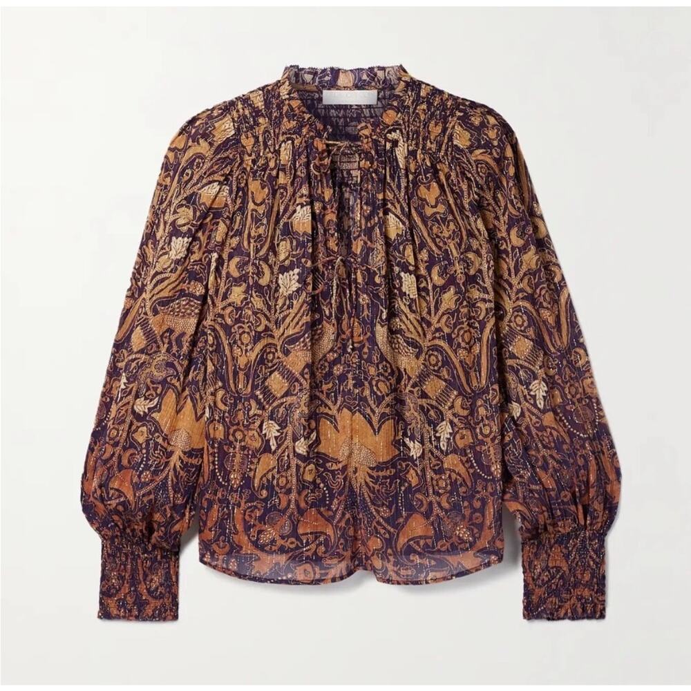 Ulla Johnson Ida Blouse in "Celestial" Size 4 - Picture 4 of 12